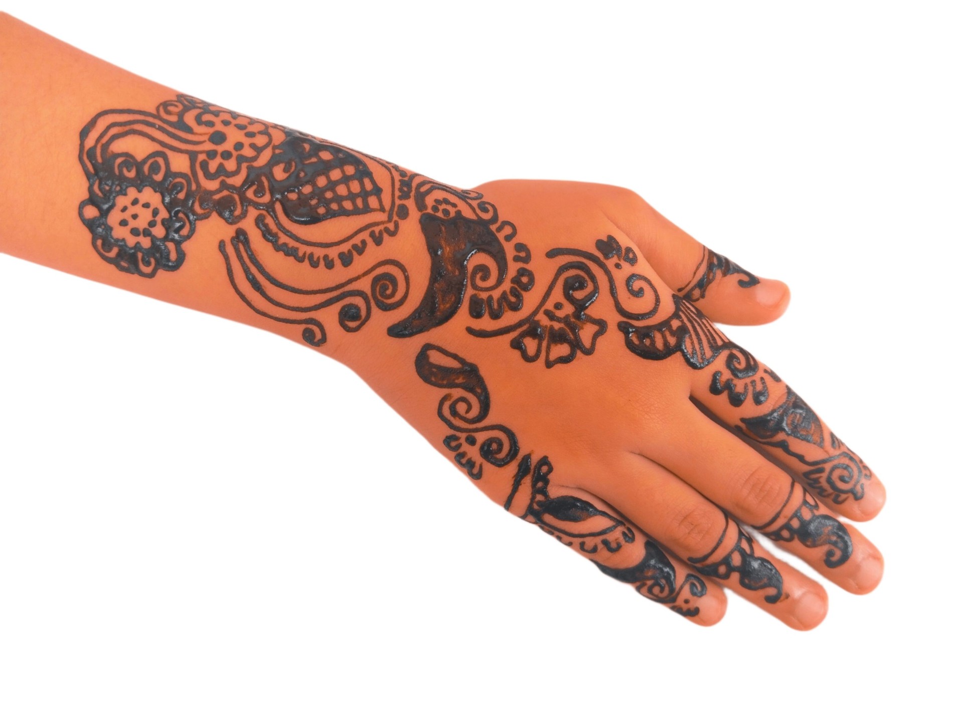 Mehndi henné tatouage mehindi design tatouages pochoirs impressions sur une fille femme mariage à une main et occasion de l’aïd événement revers complet indien élégant mariée mehendi mode maquillage beauté impression motif photo